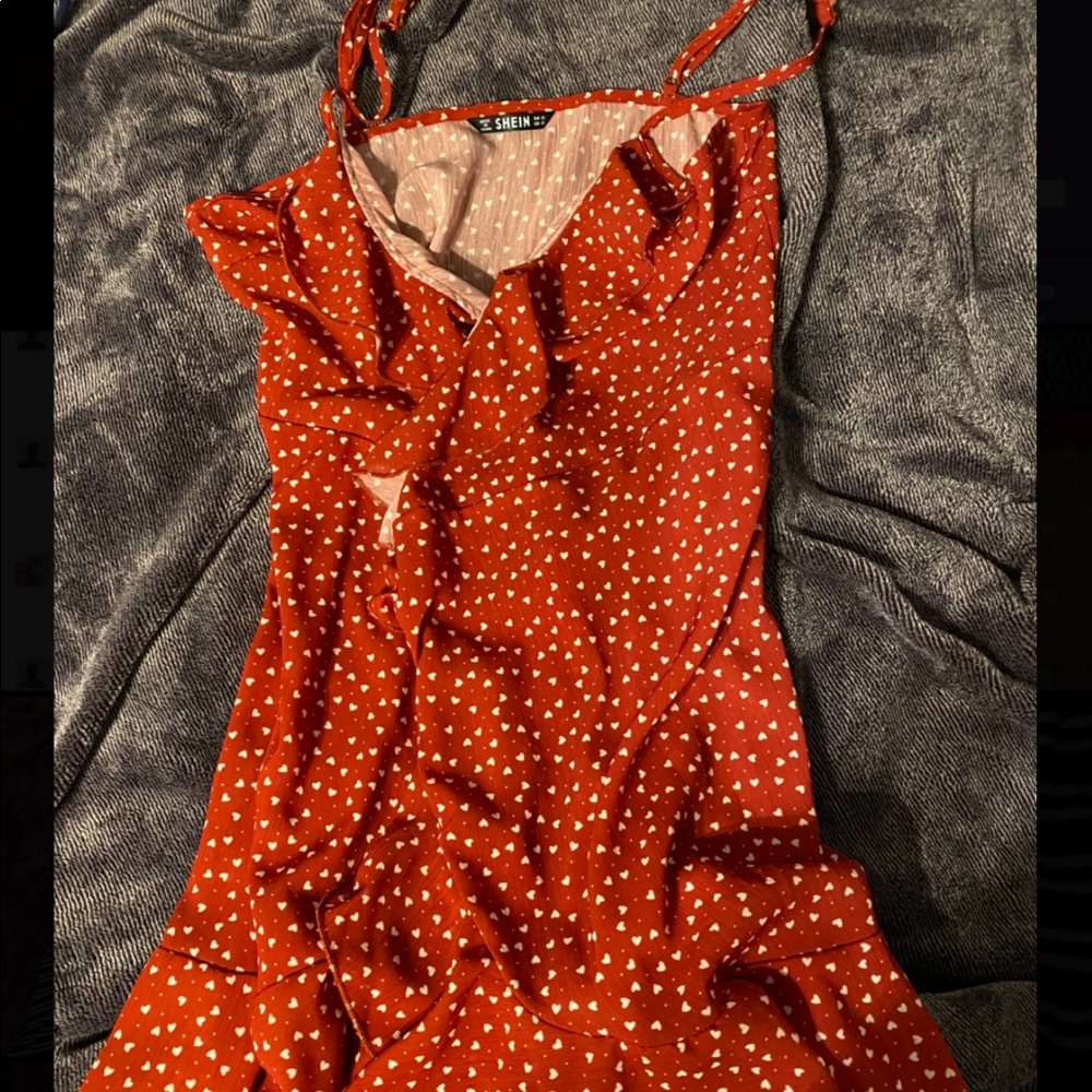 Shein Ruffle Self tie Slip dress